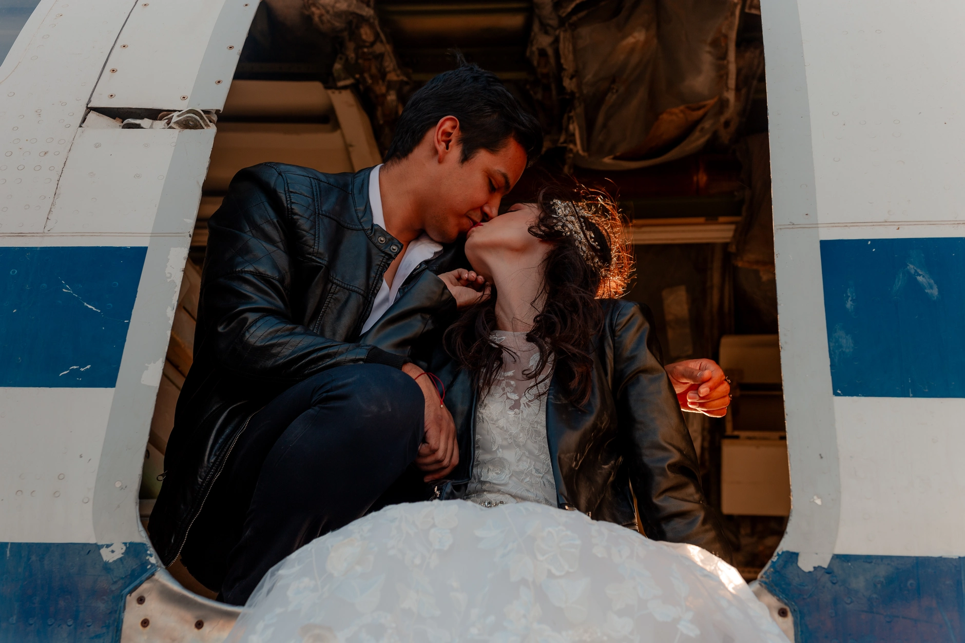Close-up portrait of the groom