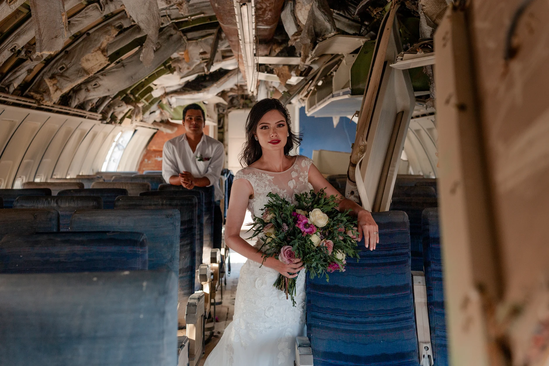 Couple close together in golden light