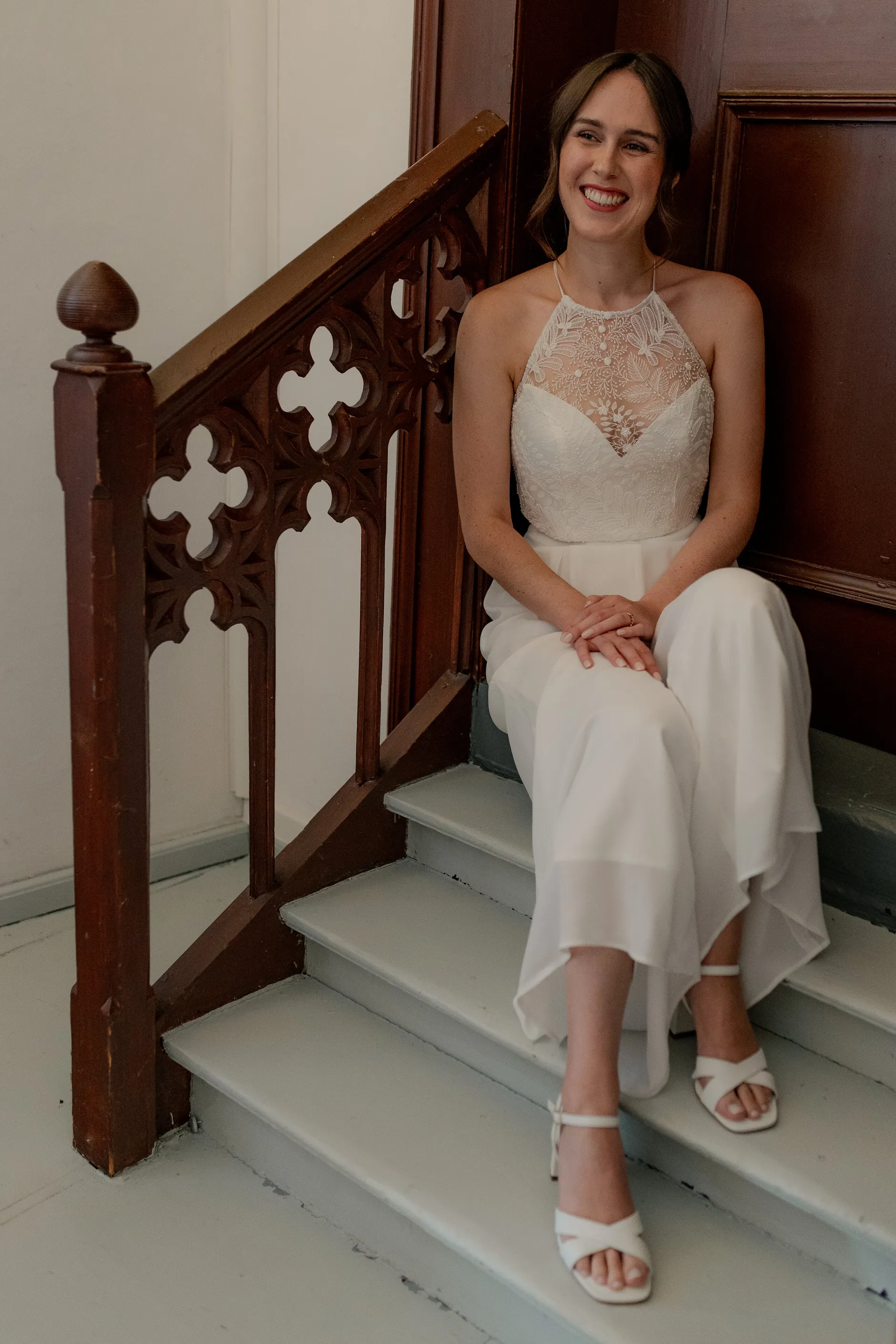 Wedding ceremony in front of historic Burg Abenberg castle with guests