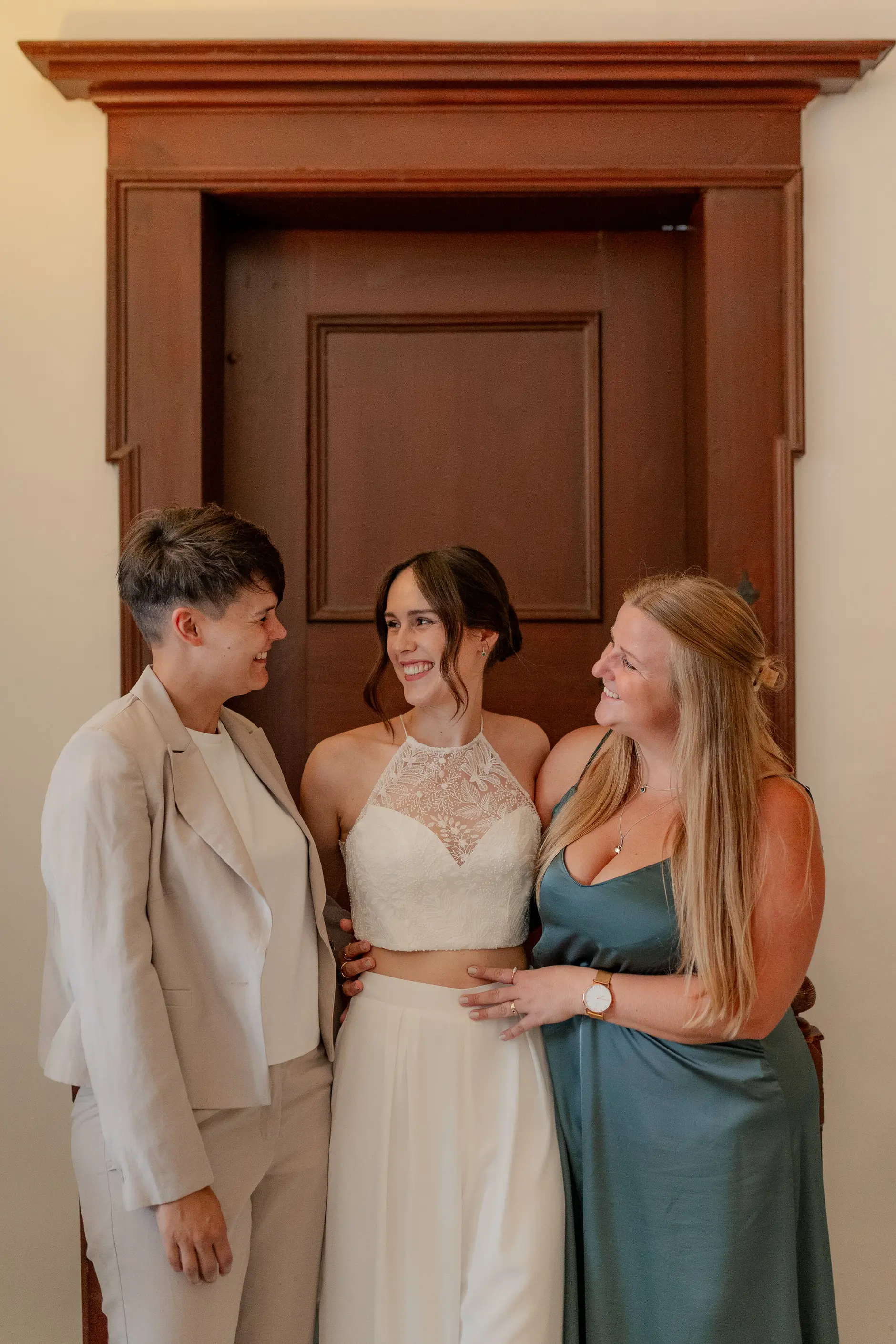 Wedding ceremony with guests at Burg Abenberg castle Bavaria