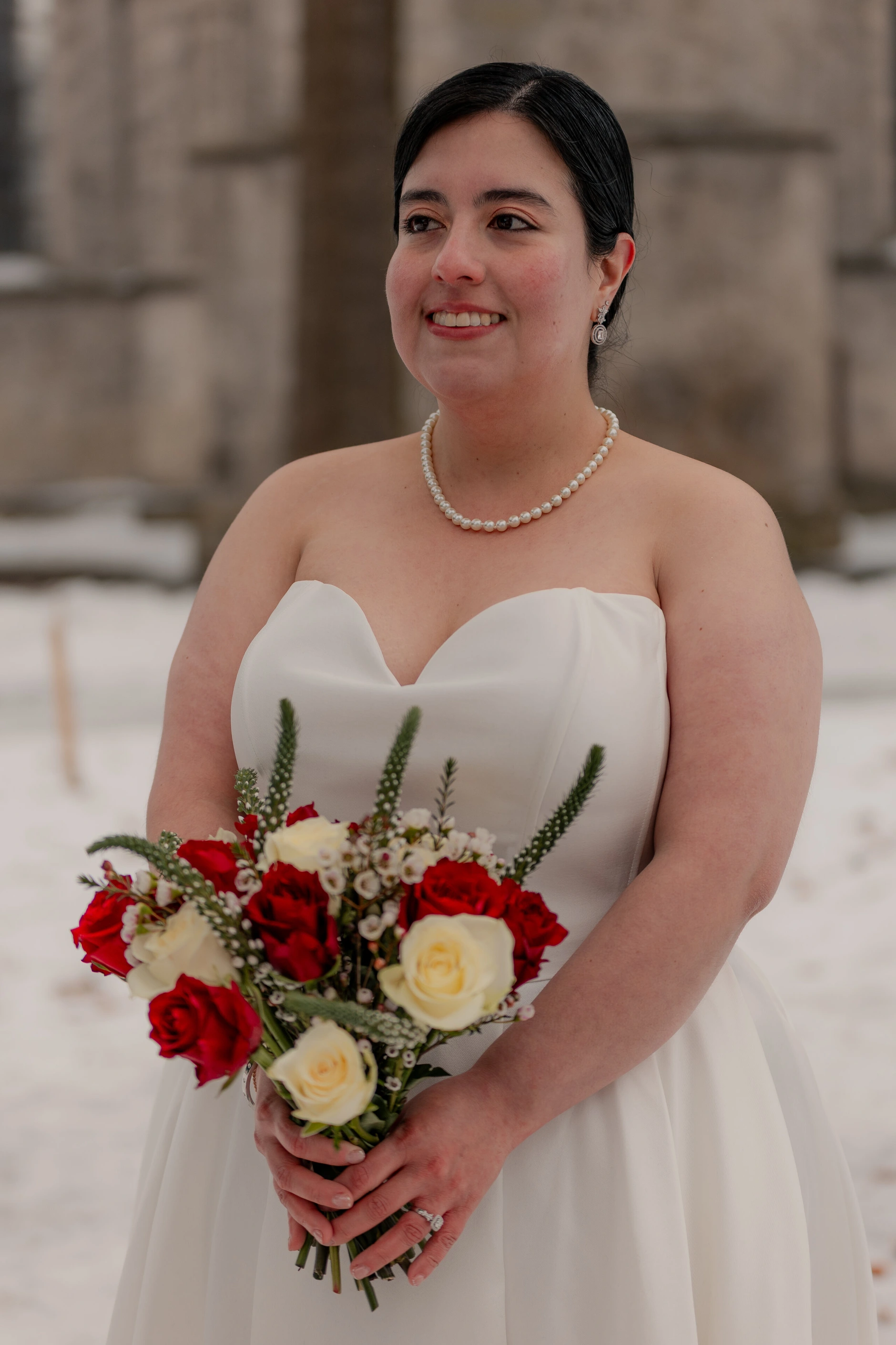 Gaby and Vitesh – In front of the church in Ranshofen, Upper Austria