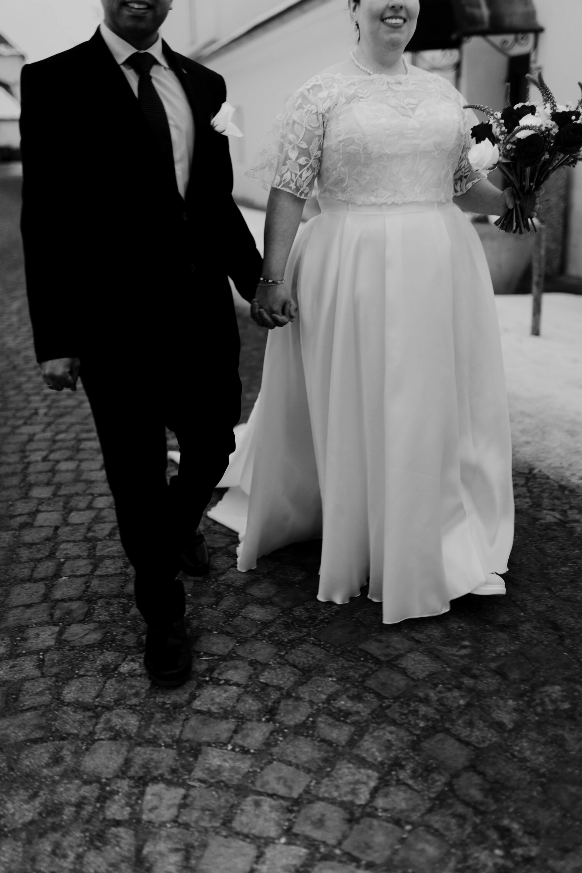 Gaby and Vitesh – In front of the church in Ranshofen, Upper Austria