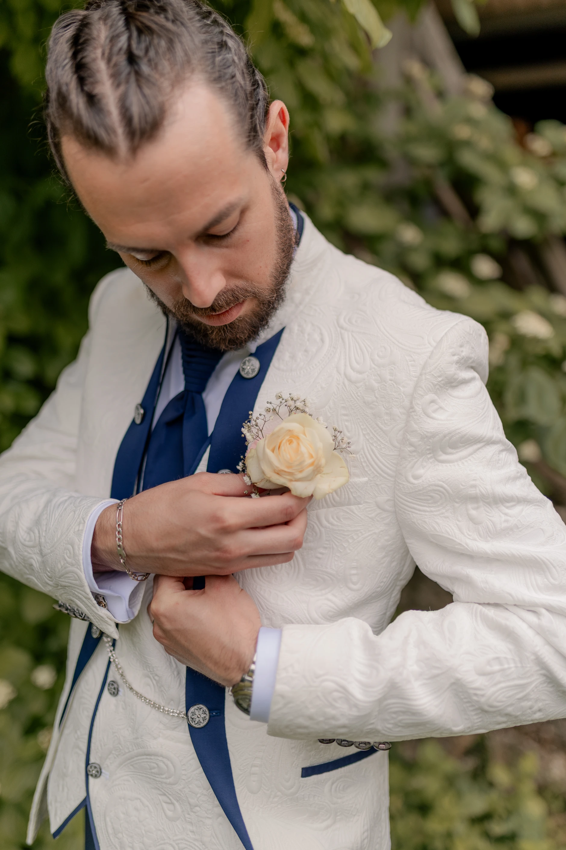 Evening outdoor recepción – Deus y Romain boda Milly-la-Forêt Francia