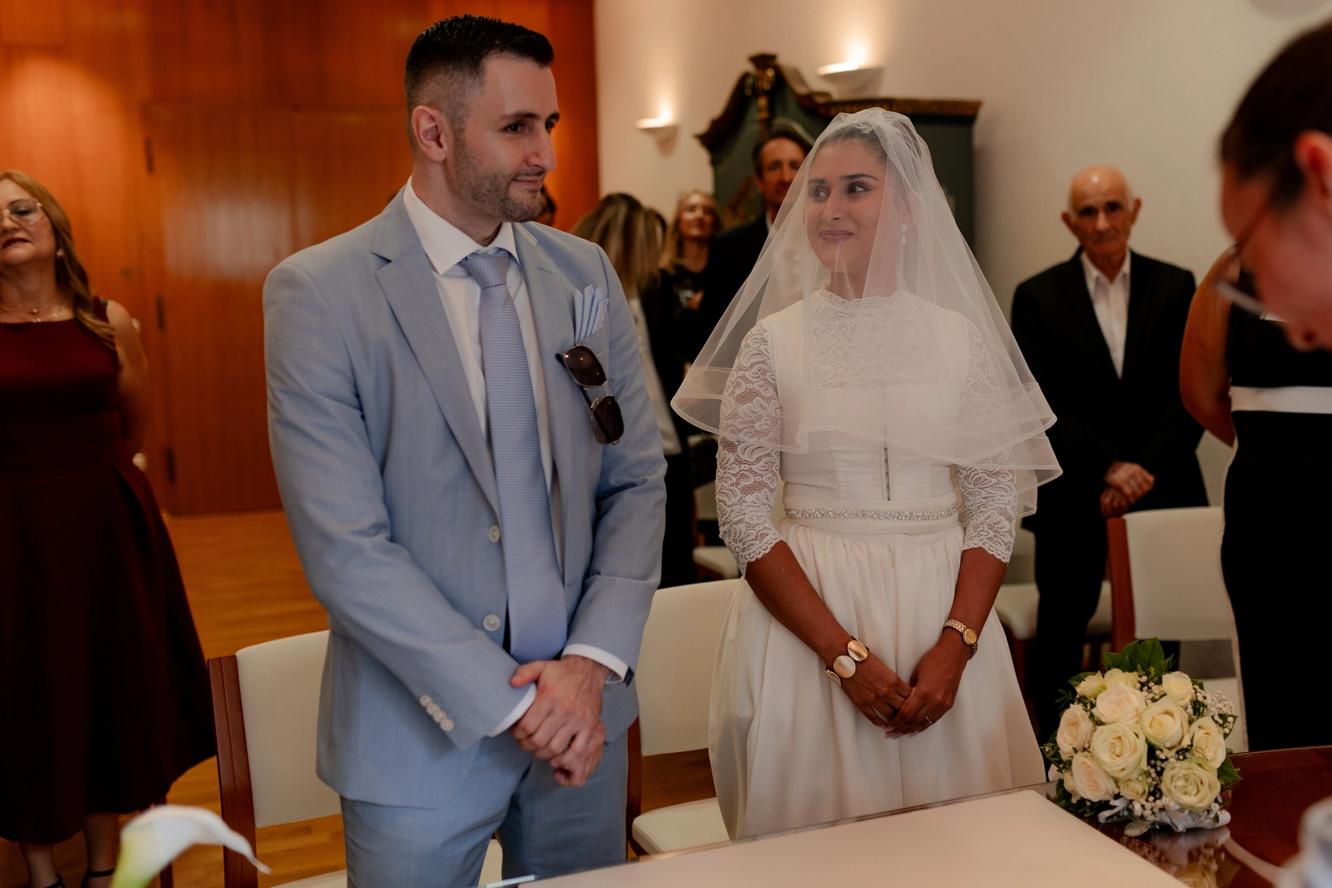 Virginia and Romano – Congratulations and Celebration after the Wedding