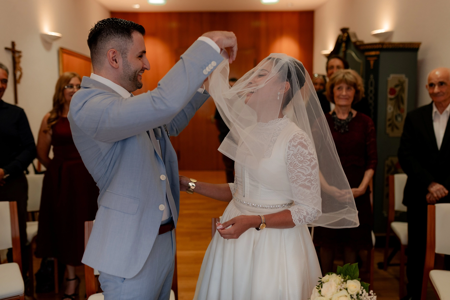 Virginia and Romano – Congratulations and Celebration after the Wedding