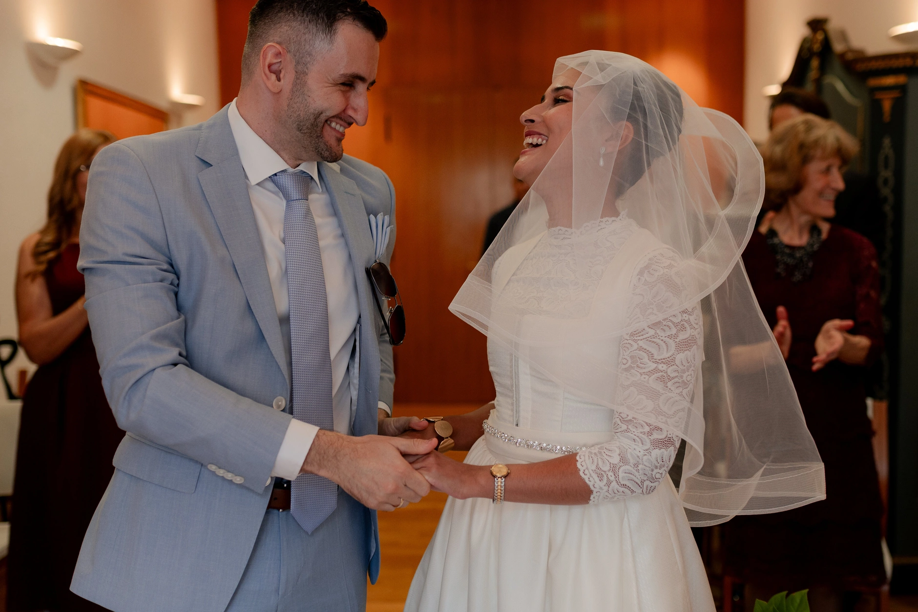 Virginia and Romano – Congratulations and Celebration after the Wedding