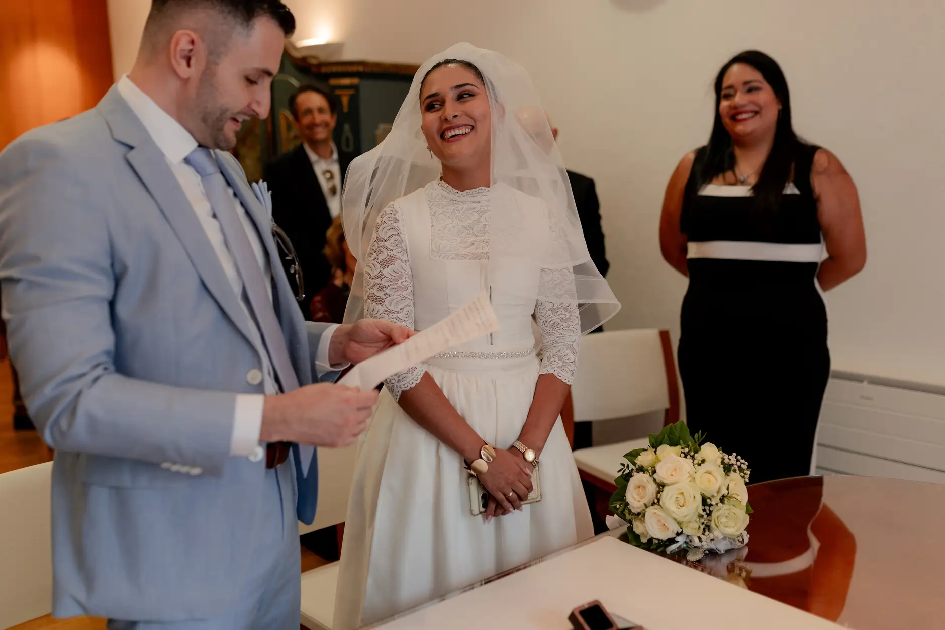 Virginia and Romano – Family Celebration and Group Photos at the Wedding